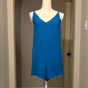 By Together Vibrant Blue V-Neck Romper